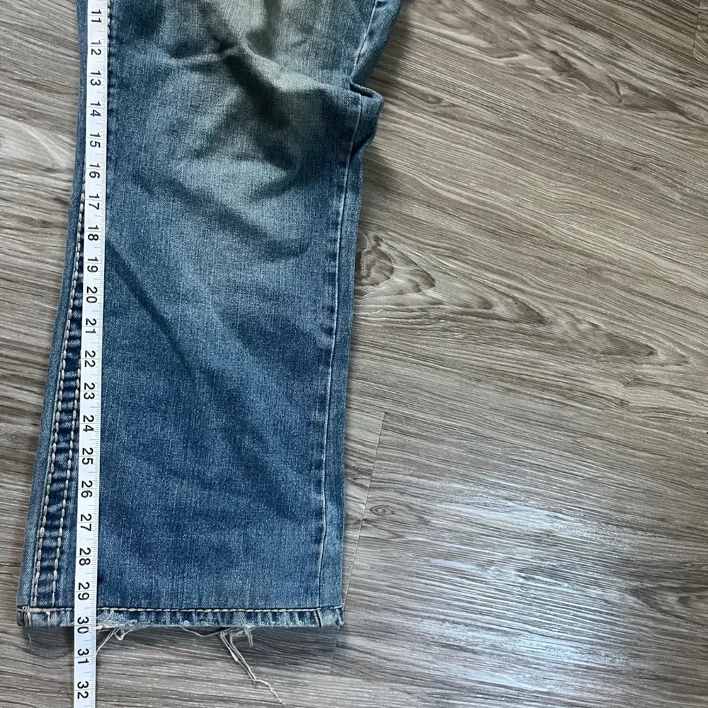 True Religion Billy Super T Jeans Mens 40 Blue Distressed Straight Made in USA